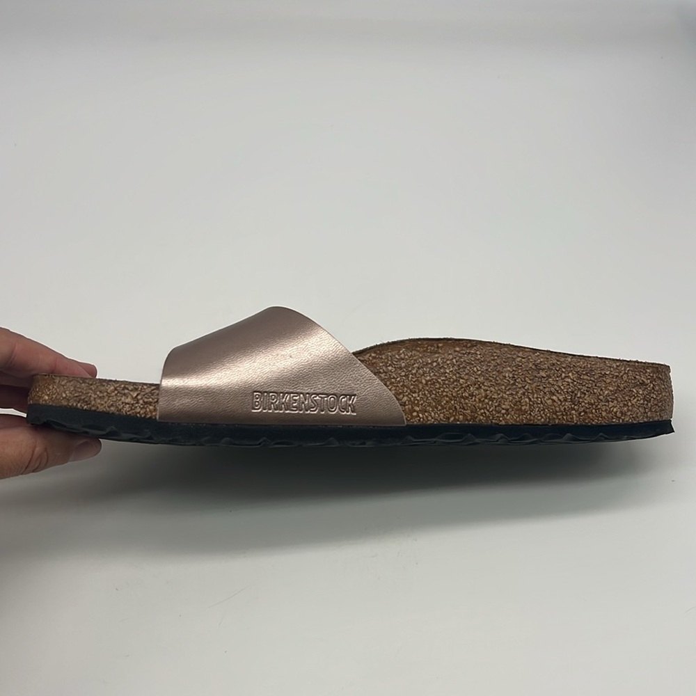 Birkenstock - Madrid Birko Flor One Adjustable Strap Slip On Copper Sandal SZ 9 - Picture 15 of 16